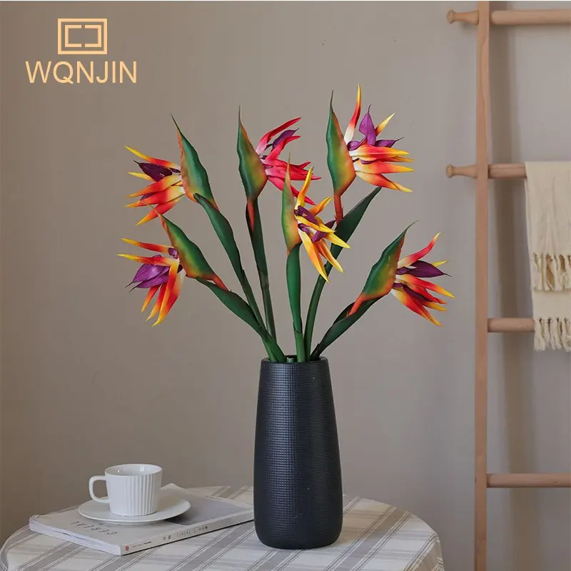 1PC Artificial Bird Of Paradise Flowers Rubber Long Stem Flower Suitable For DIY Home Party Theme Wedding Decor