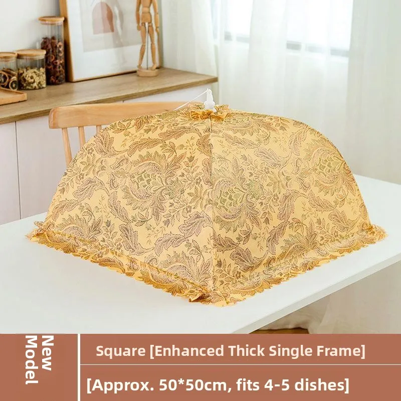 

Square Food Cover Small Size Stackable Leftover Dish Cover Tablecloth Fly Proof Home Use Kitchen Essential Mesh Material