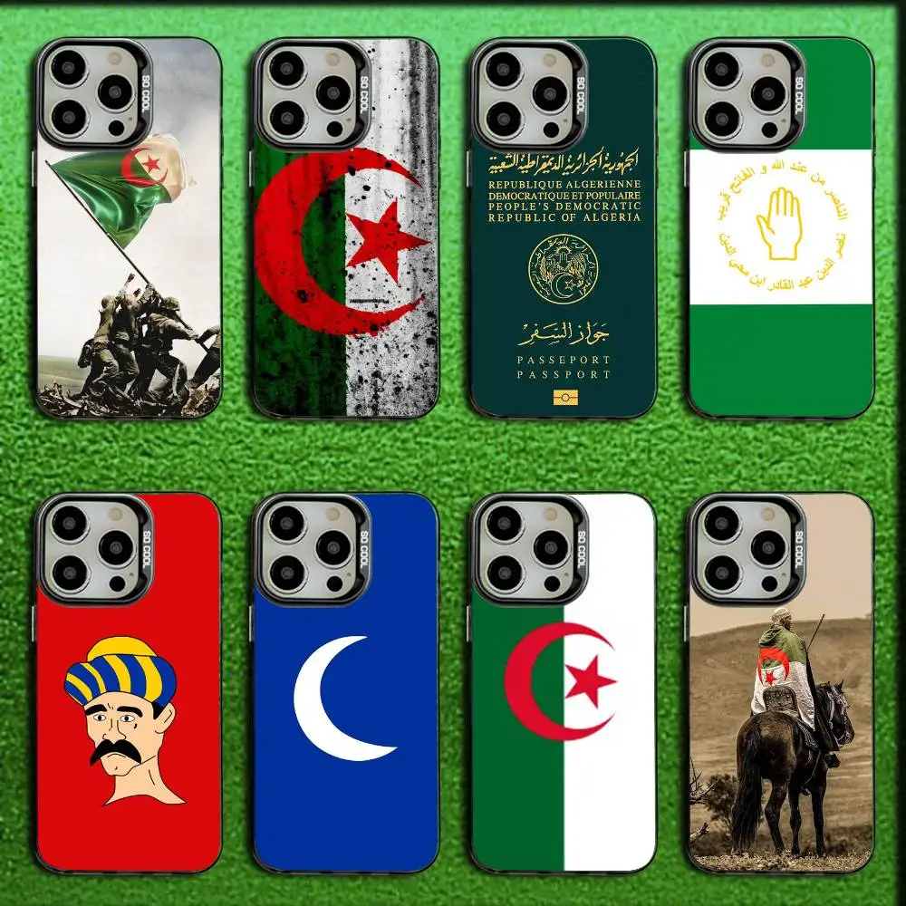 

A-Algerian P-Passport Phone Case For iPhone 16,15,14,13,12,11,Mini,Pro,E,SE4,MAX Candy Matte Shockproof Black Cover