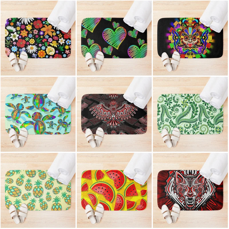 Anti-slip Bath Mat Bathroom Small Rug Shower Mat Kitchen Mat Bedroom Balcony Room Mat Boho room mat Bathtub toilet rug Foot Mat