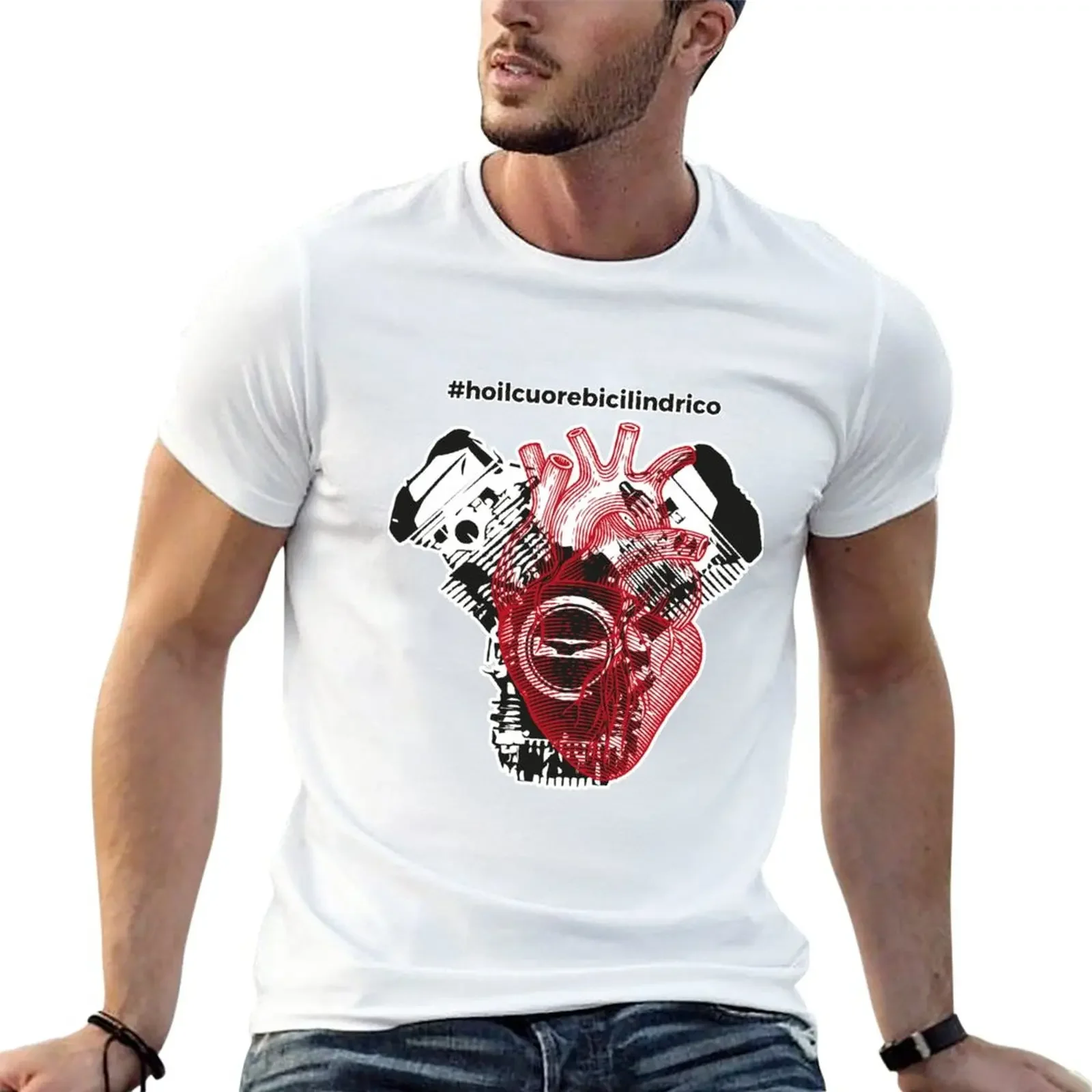 New Ho un cuore bicilindrico 3 T-Shirt tees heavyweight t shirts boys animal print shirt anime clothes tshirts for men