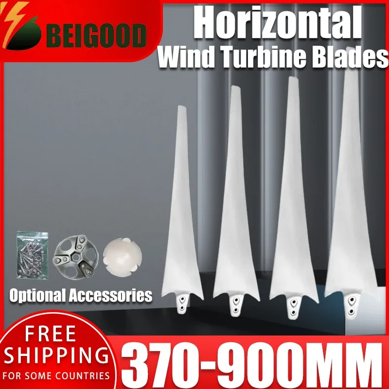 

Black/White Wind Generator 550/600/650/750/850/900mm Wind Turbines Blades High Strength Nylon Fiber Windmill Accessories