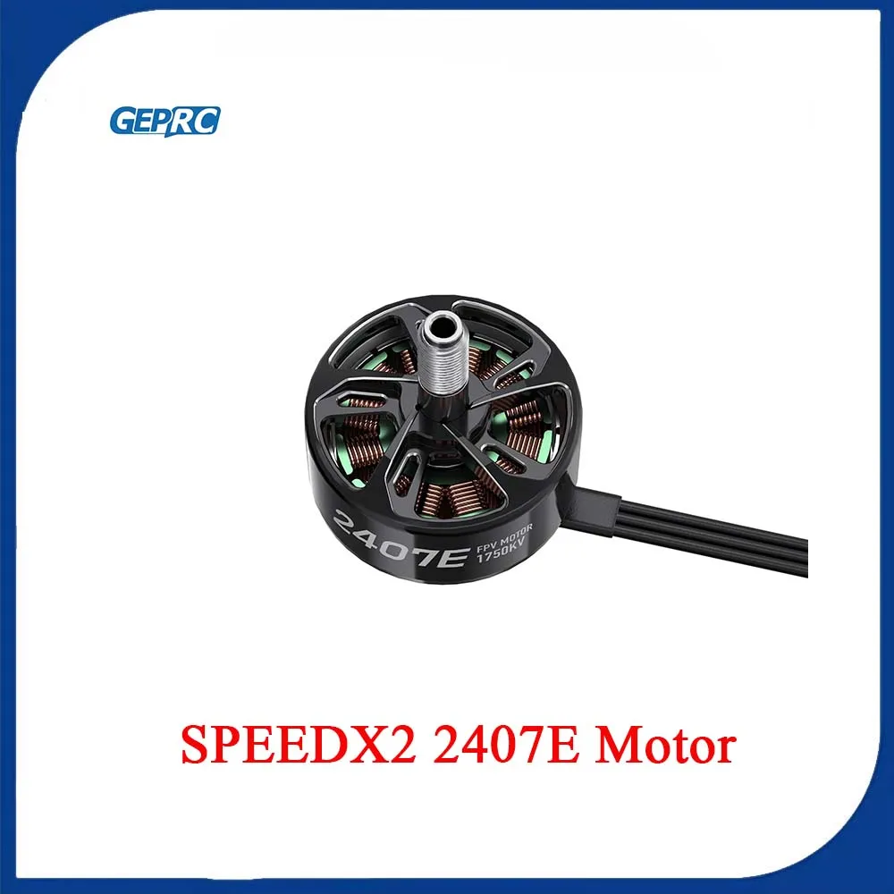 GEPRC SPEEDX2 2407E Motor 1750KV alto par baja potencia uso adecuado para 5-6 pulgadas Racing FPV Quads Racing RC Drone multicóptero