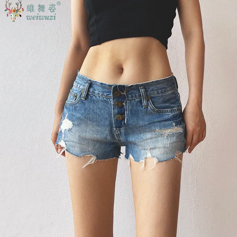 

Модные женские джинсовые шорты с низкой посадкой, летние пляжные, облегающие, с бахромой, в стиле «спайси гёрл», базовый стиль, повседневная уличная одежда, сексуальные