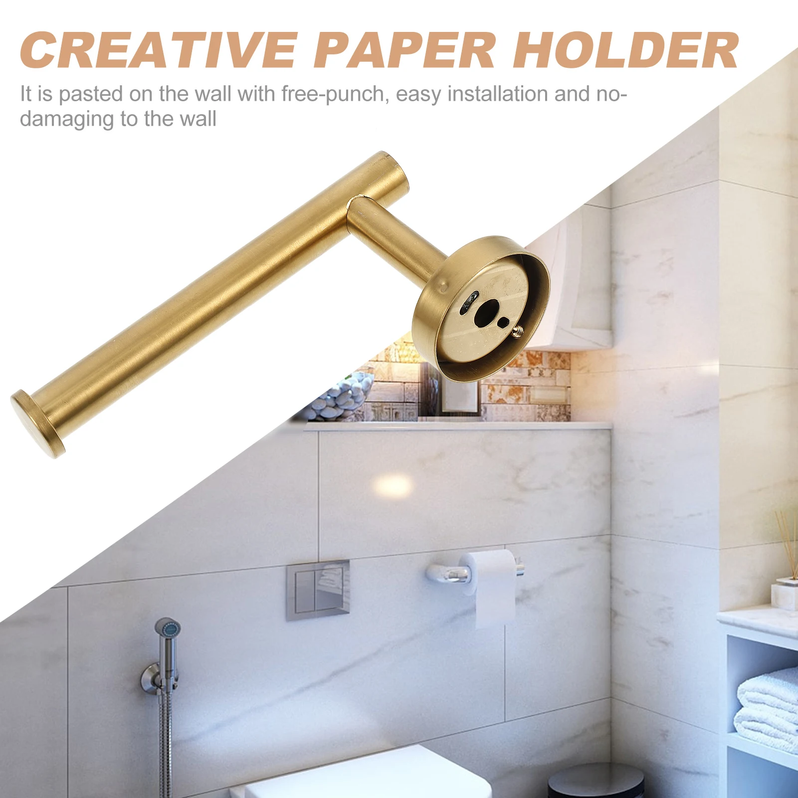 

Stainless Steel Tissue Holder Bathroom Paper Rack Roll Kitchen Wall Mount Metal Practical Household Hotel Use Easy Wash Eco