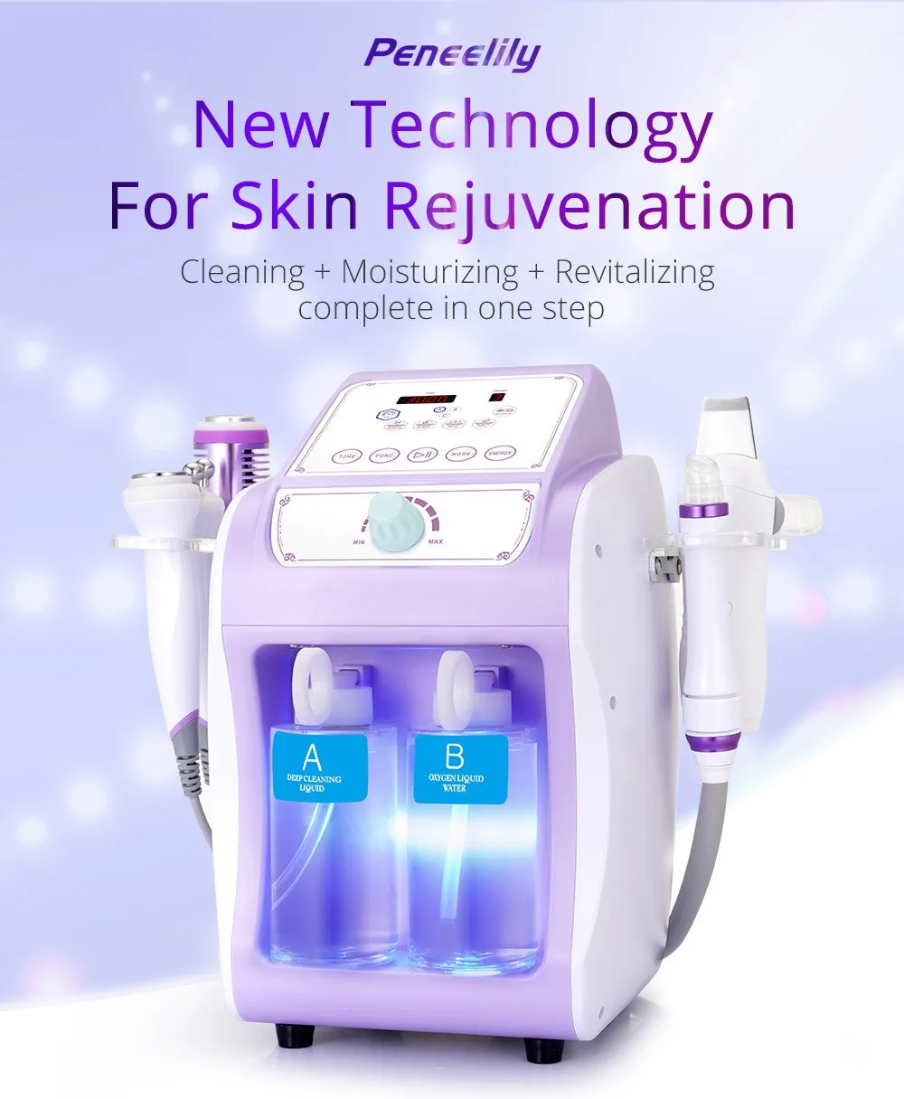 Six in One Hydrogen Oxygen Small Bubble Pore Cleaning, Oxygen Injection Cold Hammer Beauty Salon  Use