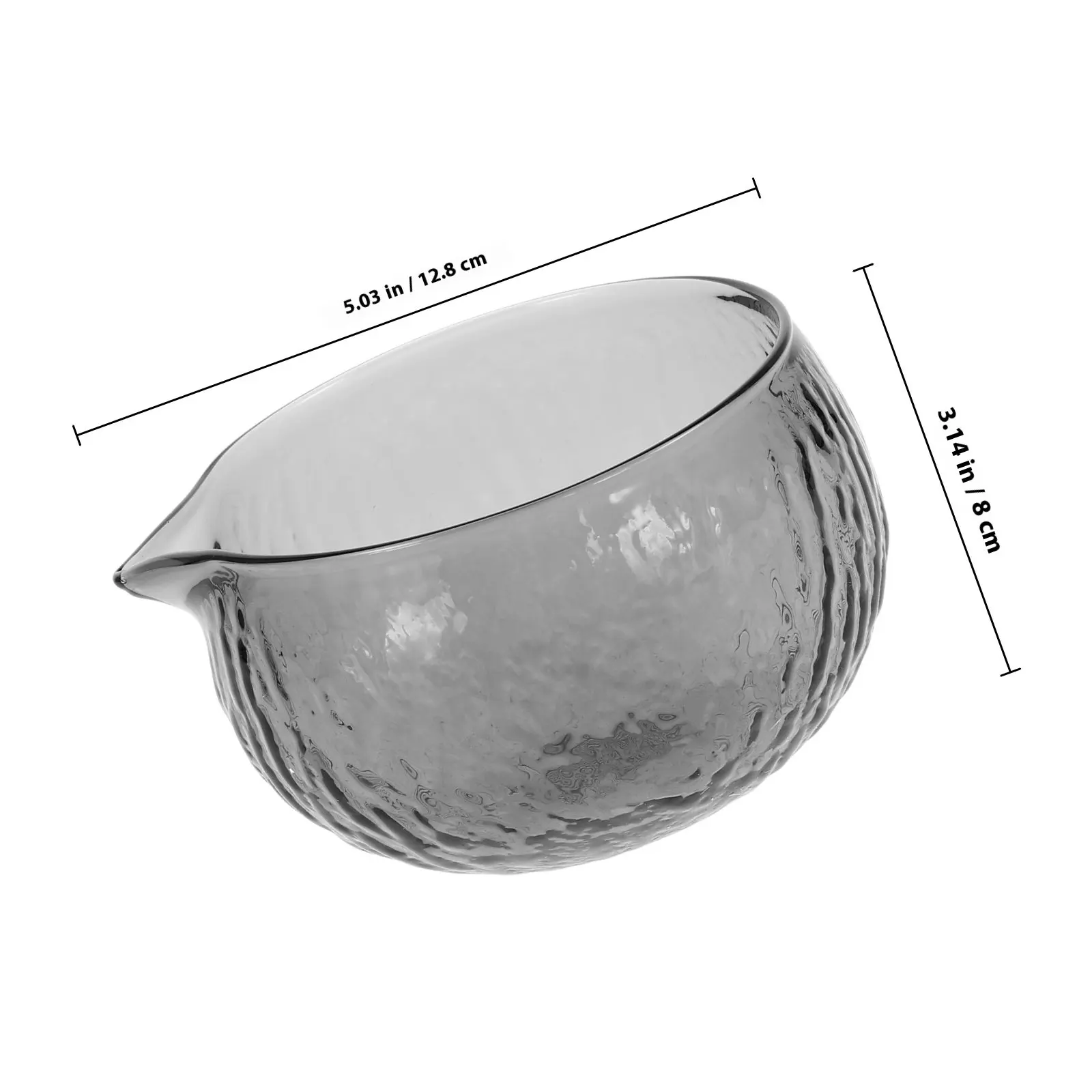 Japanese Style Glass Matcha Bowl Clear Spout Tea Mixing Bowl Traditional Tea Ceremony Accessory Matcha Tray Glass Teacup