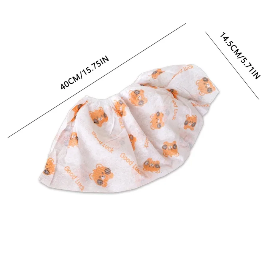 50PCS Cute Bear Disposable Shoe Covers Waterproof Non-Slip Nonwoven Booties Indoor Home Use - Image 6