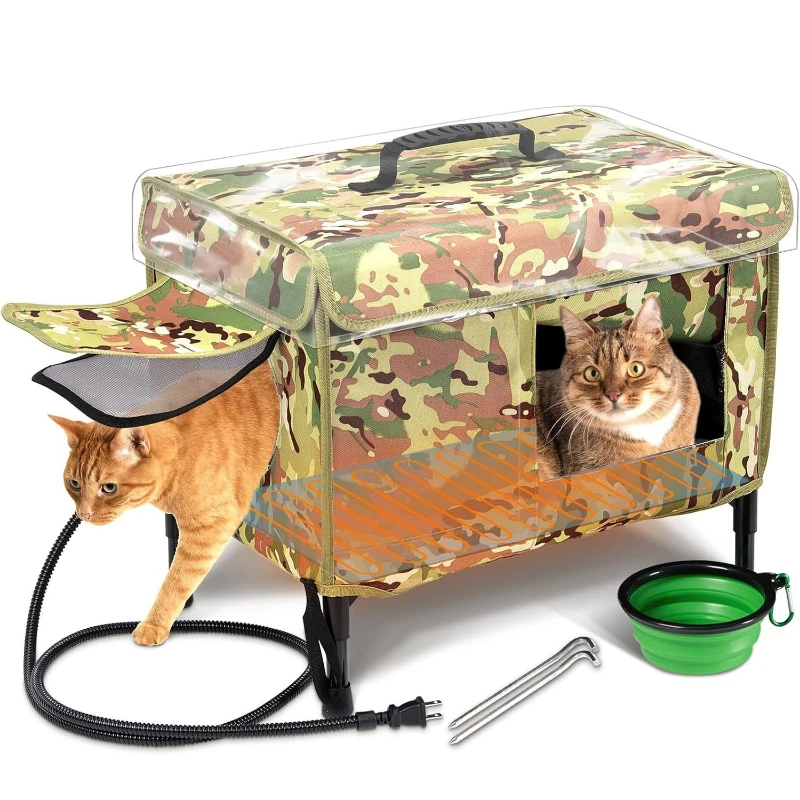 

Outdoor heated cat house