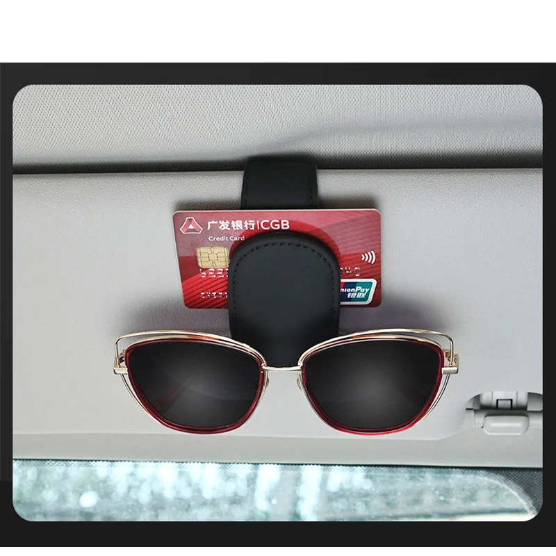 

Leather Material Car sunshade glasses clip sticker For ALL Auto Volkswagen Mercedes Benz BMW Nissan Subaru Toyota Honda etc