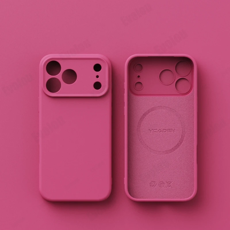 Matte Skin Liquid Silicone Case for Iphone 17 Pro Max Magnetic Magsafe Wireless Charging Candy Bumper for Iphone 17 Air 17pro