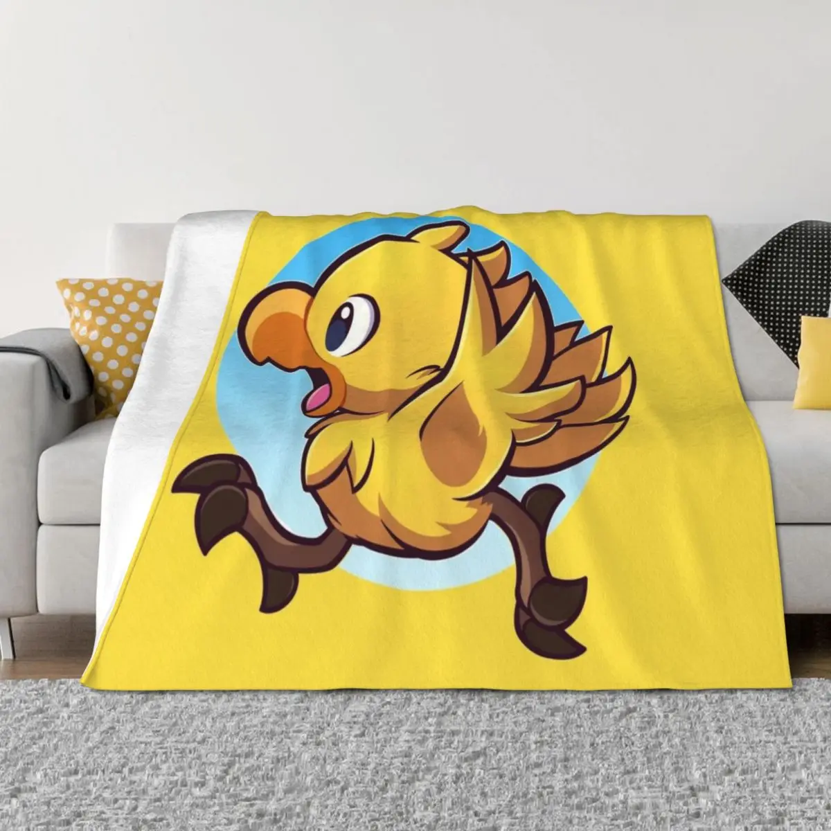 

Chocobo Yellow Bird Adventure Throw Blanket Blankets For Sofas warm for winter Soft Beds Thermals For Travel Blankets