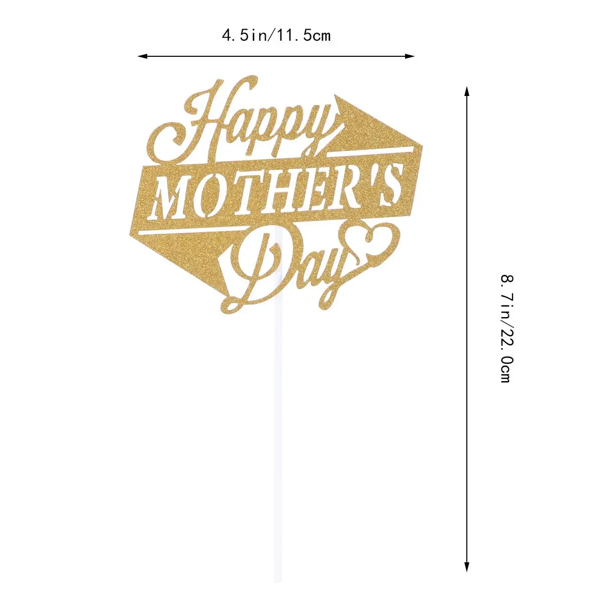 

10 Pcs Decoration Happy Mother'S Day Cake Topper Flags Golden Happy Mothers Day Topper Cupcake Picks Mom Party Supplies Safe