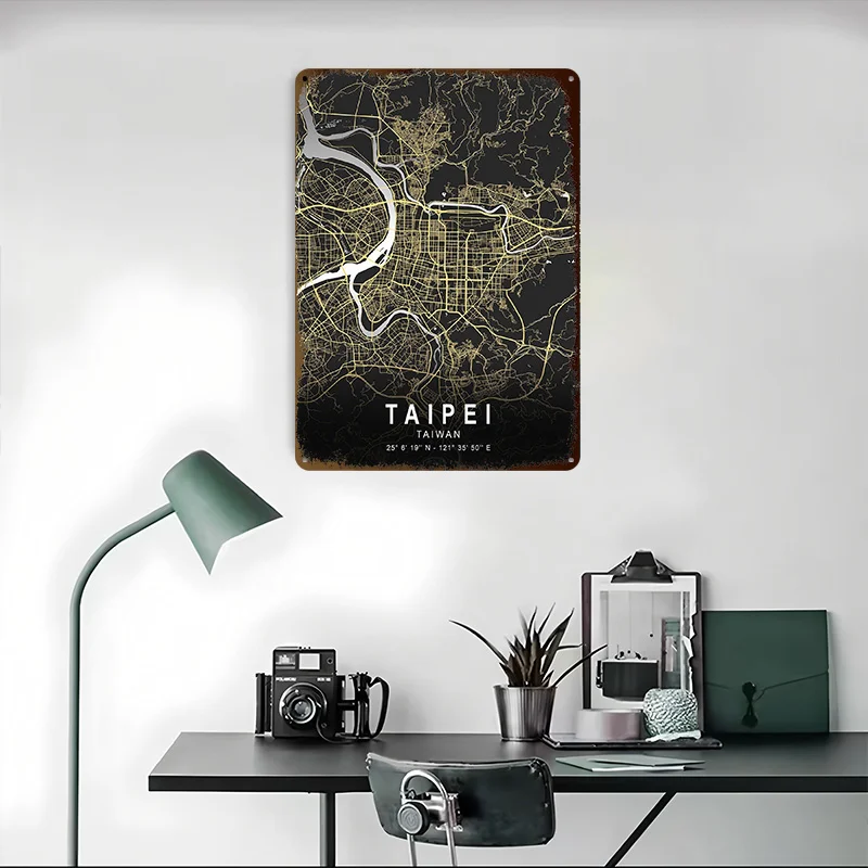 تايبي الفضة المشارك مخصص جدار الفن خمر علامات معدنية الرجعية القصدير اللوحة للرجل الكهف ديكور المنزل غرفة المعيشة عصا ديكو الرجال