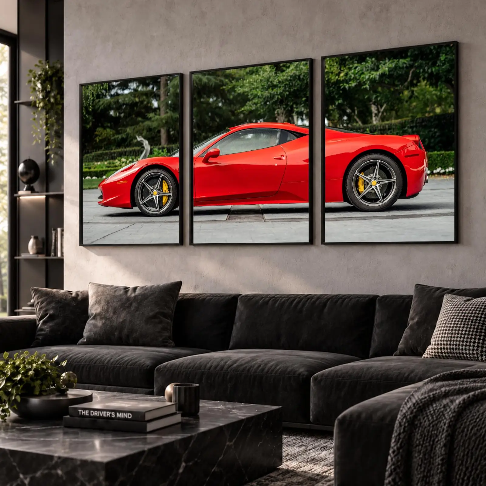 Red Circuit Racing Car Painting Calligraphy Wall Art Canvas Poster Collection Prints for Bedroom Living Room Home Decoration