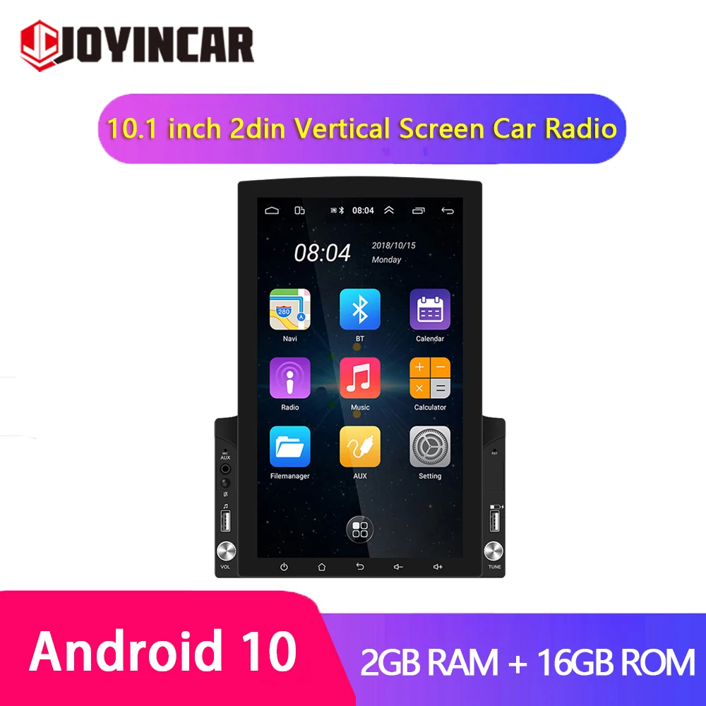 Android 10.1 2 Din Car Multimedia Player 10.1'' Vertical Screen GPS Navigation Car Stereo Autoradio Video indash Audio Universal