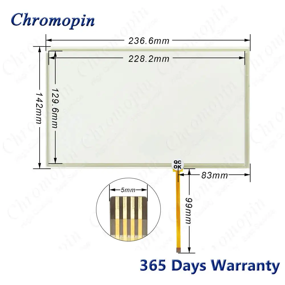 Imagem -03 - Touch Screen Painel Vidro Digitalizador para Keyence Vt5-w10 Vt5 W10 Vt5w10 com Película Protetora Overlay