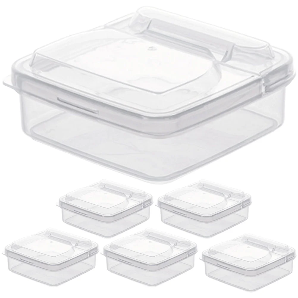 

6 Pcs Maker Cheese Storage Box Butter Slices Cases Container Food Serving Cheezeits