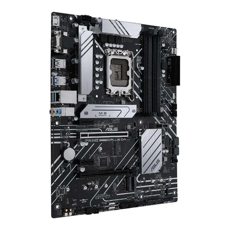 ASUS PRIME B660-PLUS D4 Intel B660 (LGA 1700) ATX Motherboard With 8 Power Stages PCIe 4.0 Slots 3xM.2 Slots Realtek 2.5Gb