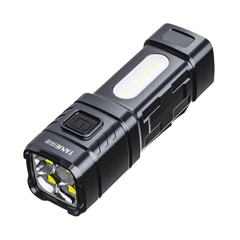 Портативный карманный фонарик LED + COB с зарядкой через USB, уличный аварийный светильник, 200LM, мощный фонарик для кемпинга, рыбалки, прогулок