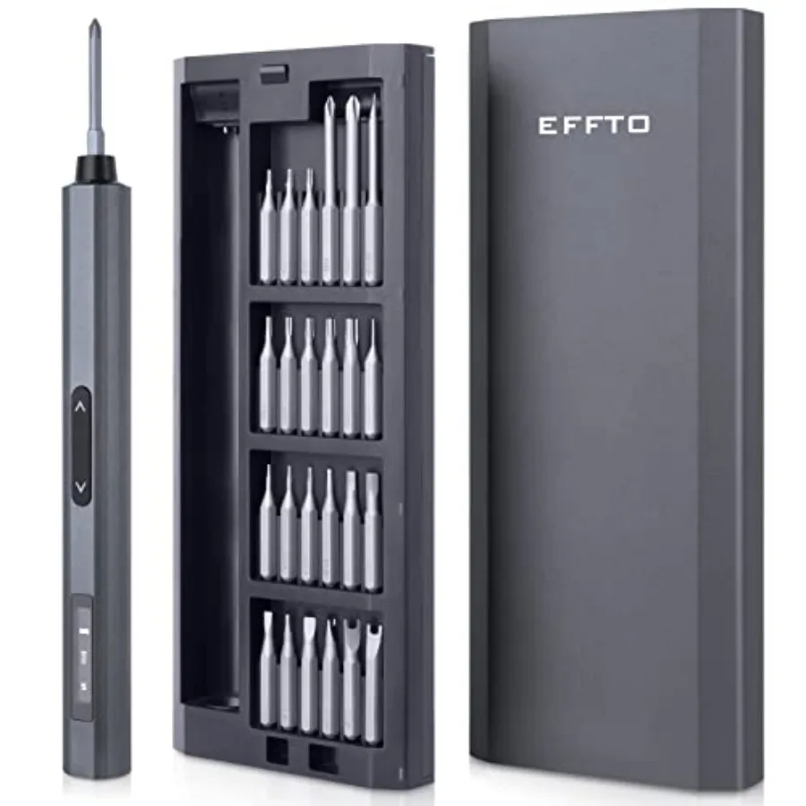 

Precision Screwdriver Set 5 Gear Torque Mini Electric Screwdriver with OLED Screen Small Screwdriver Set Rechargeable with 48 m