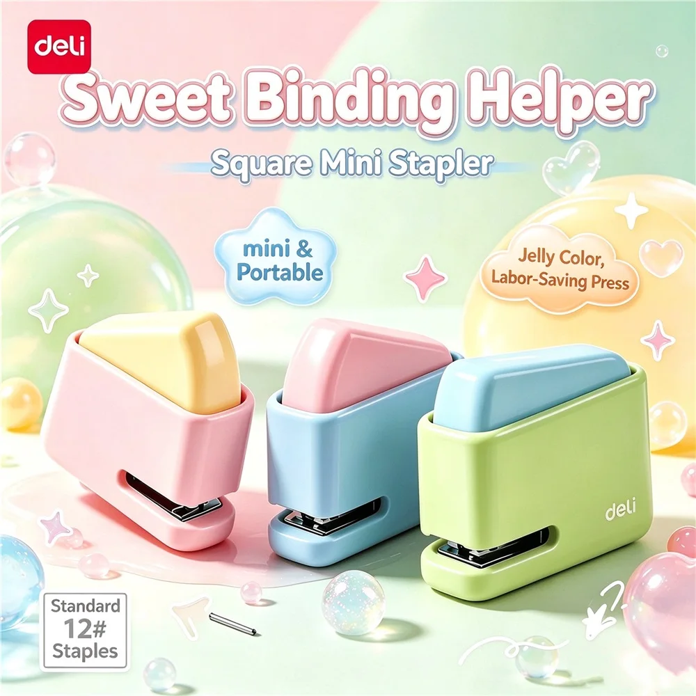 Ultra mini stapler set with 830 staples - can hold 20 sheets, anti pinch, easy to carry, perfect for offices, schools, and gifts