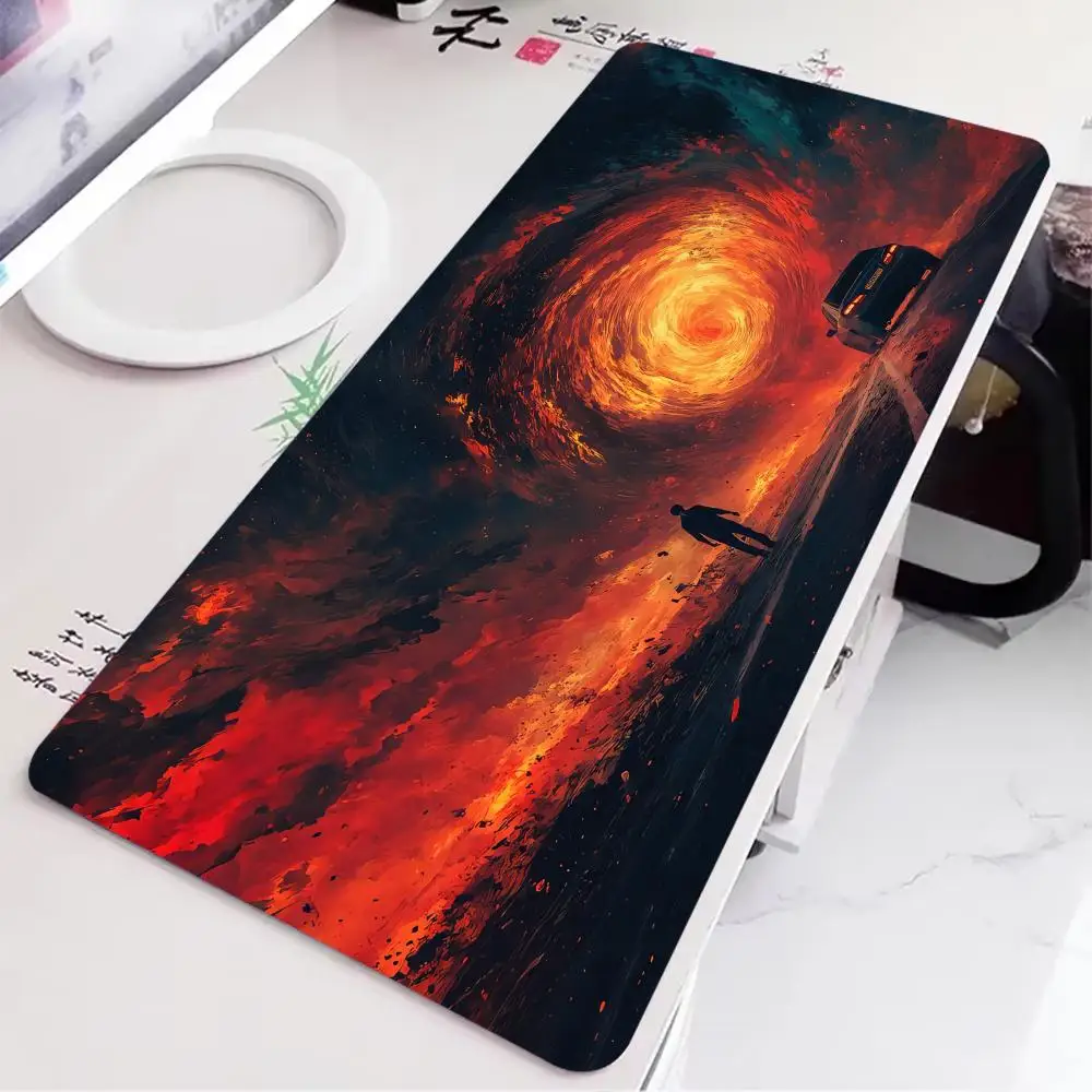 

Cosmic interstellar black hole Mouse Pad Computer Laptop Keyboard Mousemat XXL Large Gamer Mousepad Gaming PC Office Desk Mats