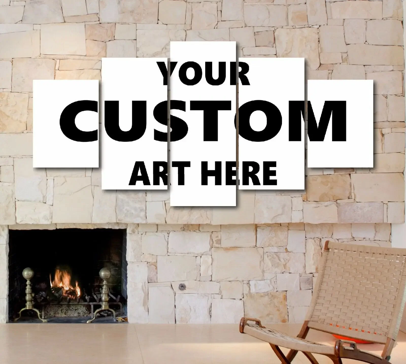 HD Print Custom Canvas Painting, Modular 5 Panel Picture, Modern Home Decor