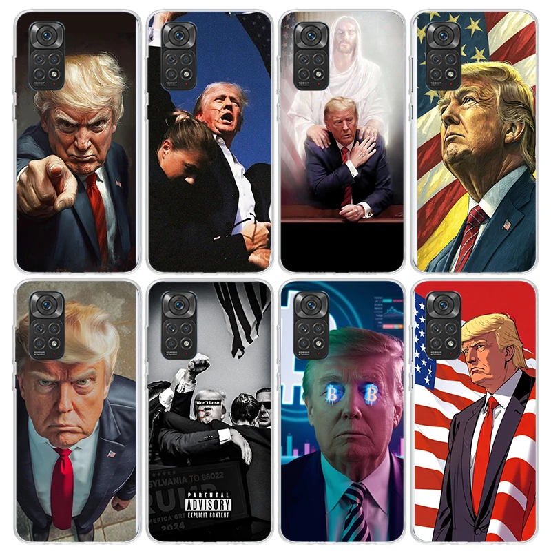 Donald Trump 2024 Phone Case For Xiaomi Poco X3 X5 X6 X7 Pro X4 Nfc F6 F5 F4 Gt F3 M5 M5S M4 M3 F2 F1 Soft TPU Back Cover