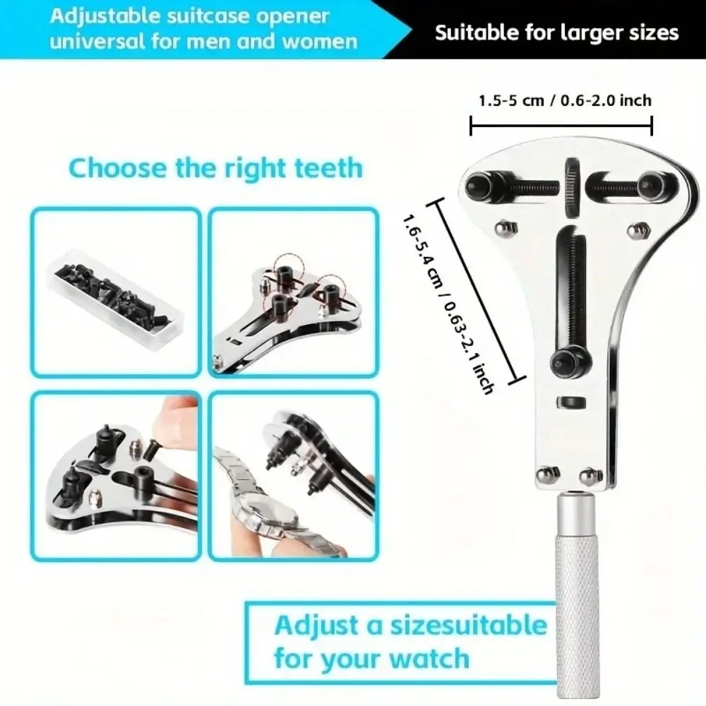 

147Pcs/Set Non-slip Watch Repair Tool Set Durable Precise Watch Strap Band Link Pin Plier Carrying Case