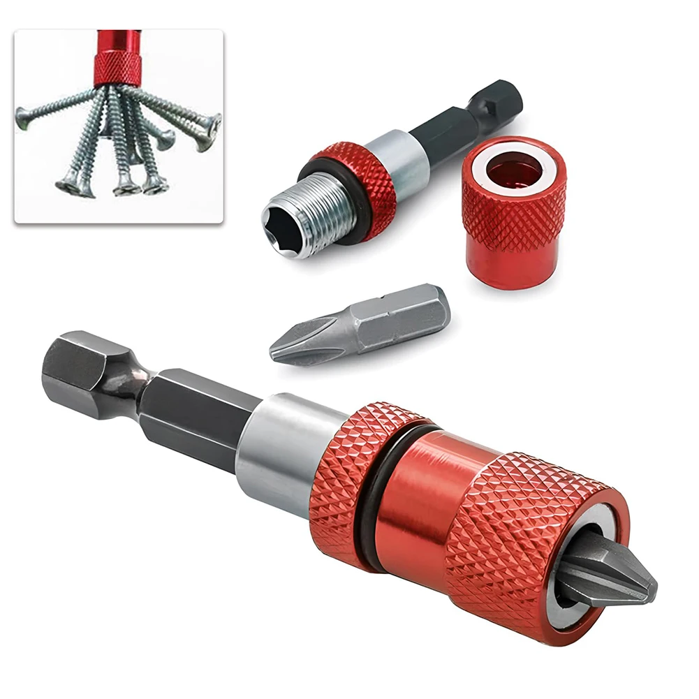 3pcs Magnetic Bit Holder Set Hex Shank Screwdriver Holder Drywall Bit Drywall Screwdriver Head Connecting Rod