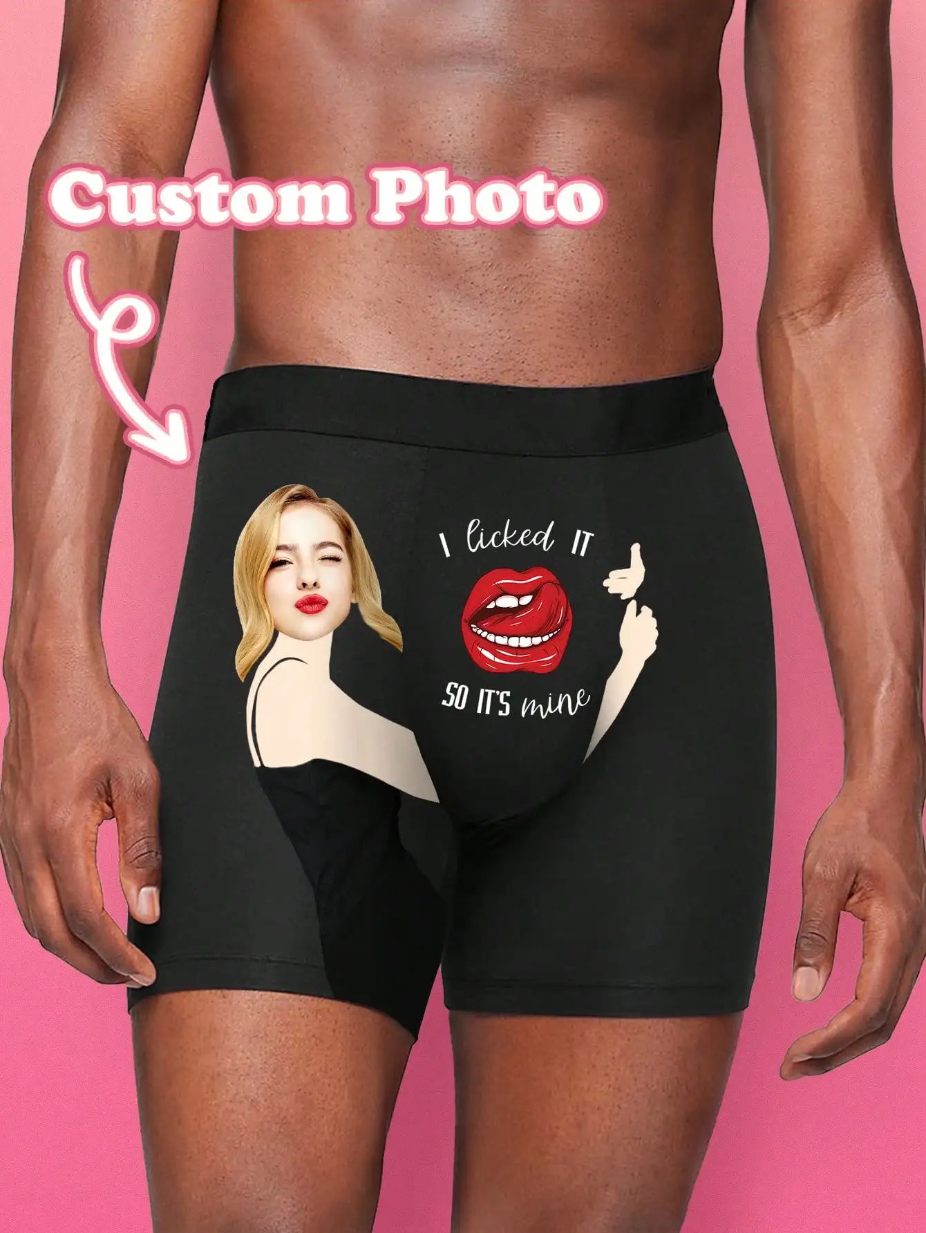 Custom Face Boxer For Men Personalized Photo Valentines Day Gift For Boyfriend Husband Anniversary Wedding Funny Gift For Him view 2