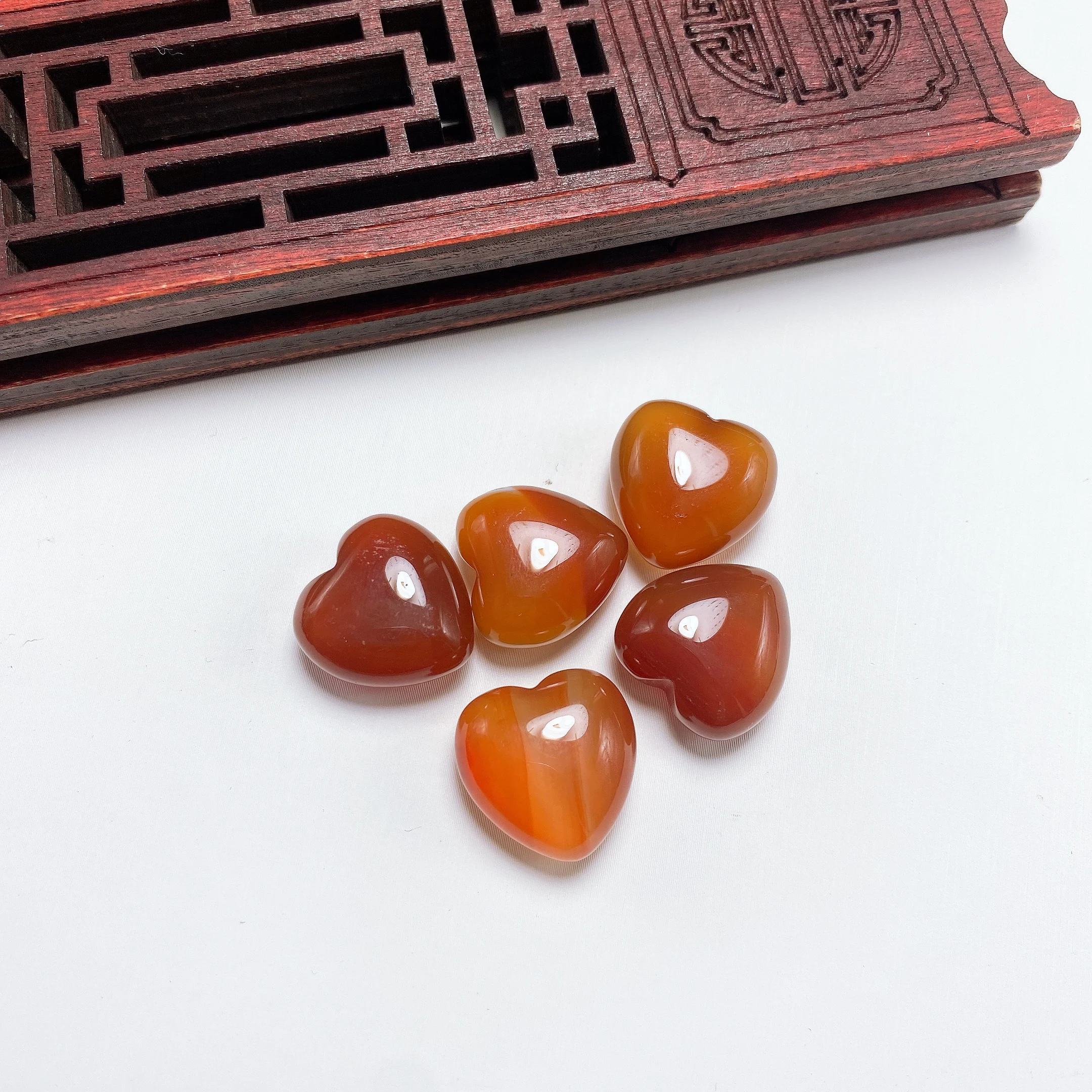 15mm Natural Stone Mini Heart Shape Statue Crystal Quartz Gemstone Reiki Healing Home Decor DIY For Necklace Jewelry Gift