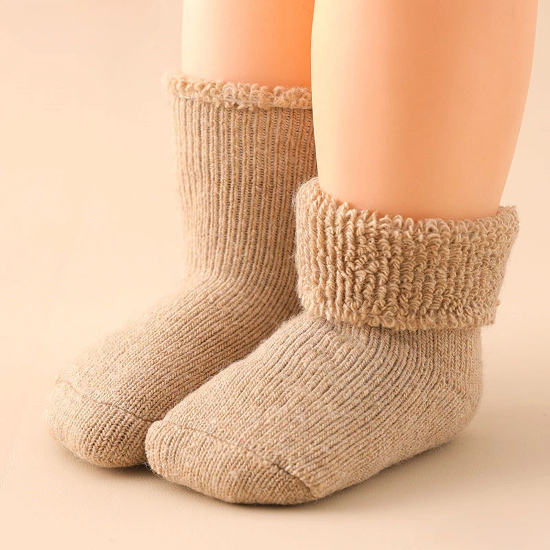 1-6 Years Boys Girls Thermal Floor Baby Socks Real Woolen Thick Baby Kids Socks Winter Soft Warm Socks for Children