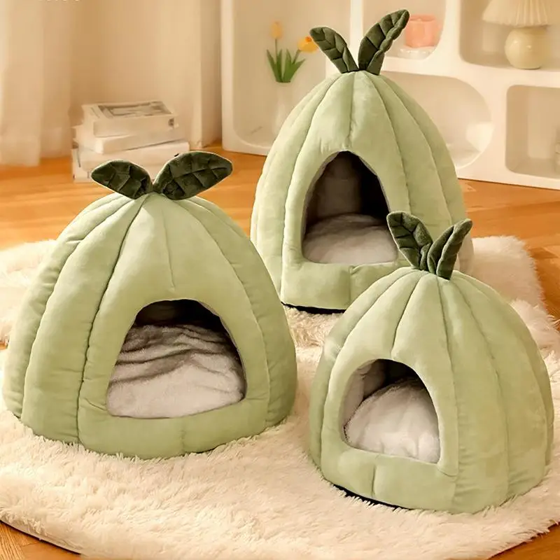 Cat House Bed Kennel Cat Cave Dog Bed Cute Anti-Slip Cat Hideaway Warm Dog House For Cats Rabbits Bunnies Pets