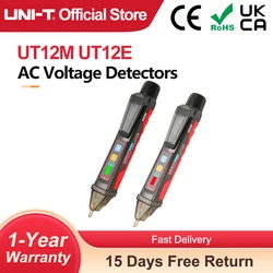 UNI-T UT12E UT12M Soket Duvar AC Gerilim Dedektörü Göstergesi 24V-1000V Temassız Volt Akım Elektrik Sensörü Test Kalemi