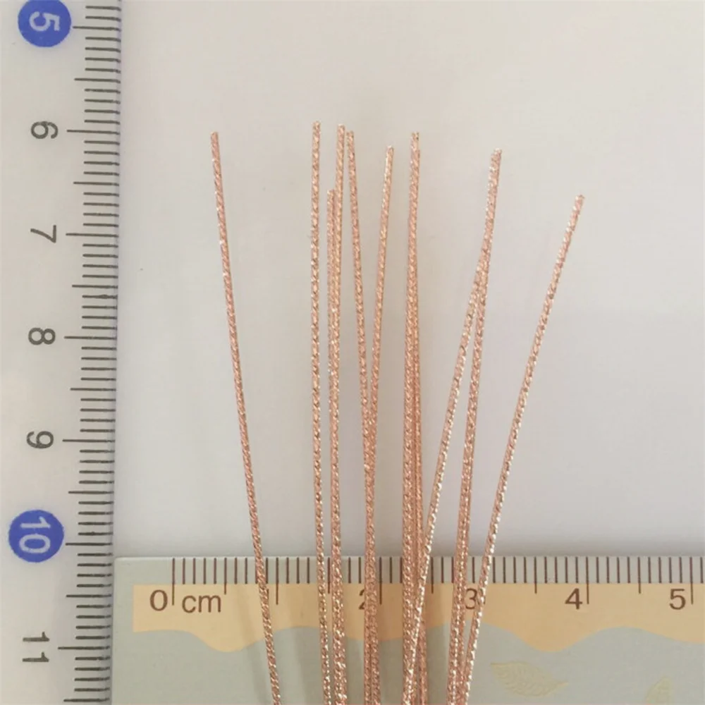 14K Rose Gold Filled 0.76mm Half Hard Sparkle Glitter Wires 1 Feet(about 30.5cm)