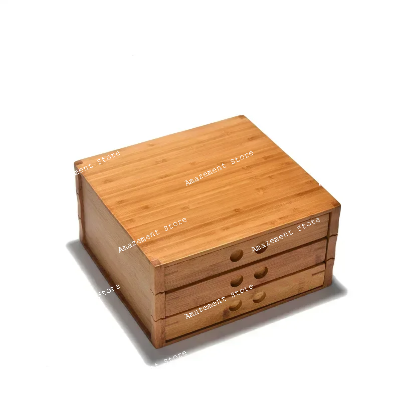 

bamboo pu er tea jars drawer design tea box ceremony accessories environmental protection storage containers