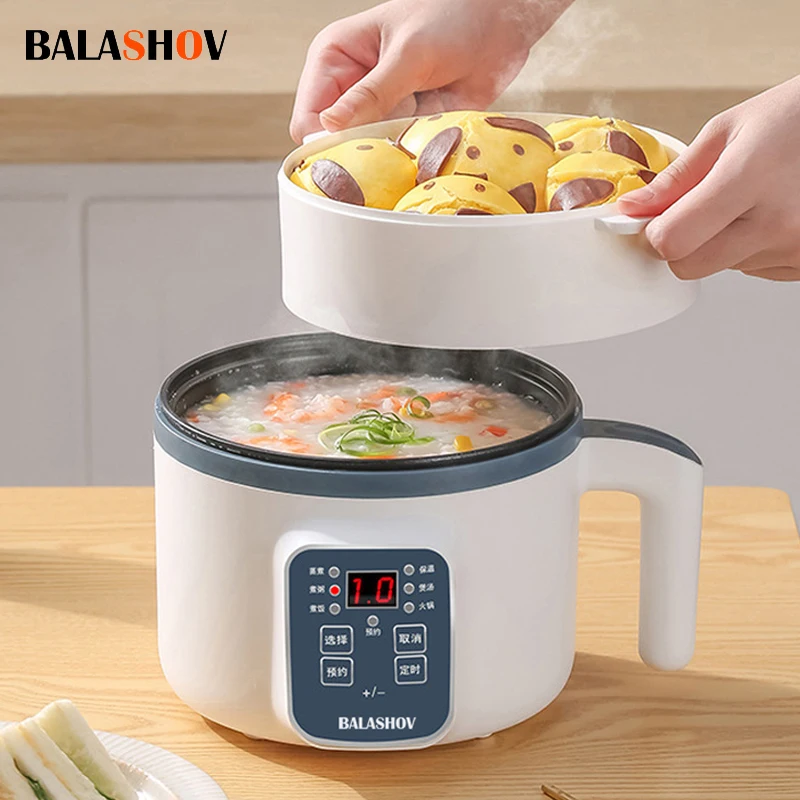 Mini Electric Rice Cooker Single Double Layer Intelligent Automatic Home Kitchen Cooker 1-2 People MultiCooker Steamed Rice Pot