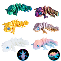 3D Printed Chameleon Lizard Toy - Articulated Flexible Joints, Stress Relief Fidget Toy, Cool Desk Decor for Home & Office