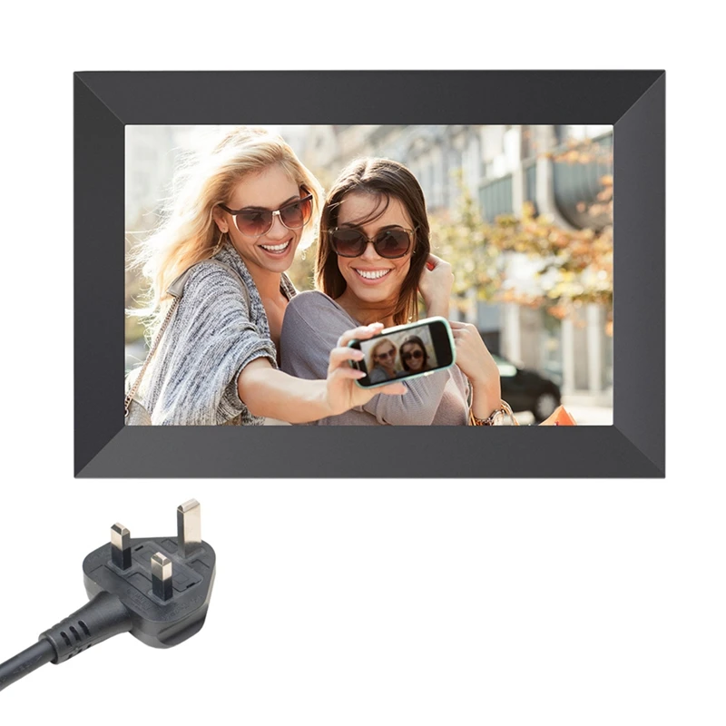 Digital Picture Frame 10.1 Inch 32GB Wifi Photo Frame IPS Touch-Screen Rotation Photo Sharing Via APP Easy To Use A UK Plug