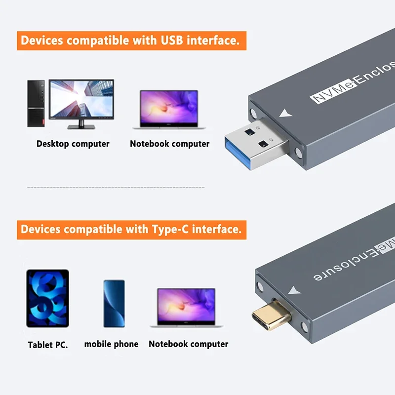 M.2 NVMe 2230 SSD エンクロージャ USB A/C アダプタ 10Gb USB3.2 Gen2 外部ケースボックス M2 2230 NVMe SN740/SN530 520/PM991a/BG4/BC711 用