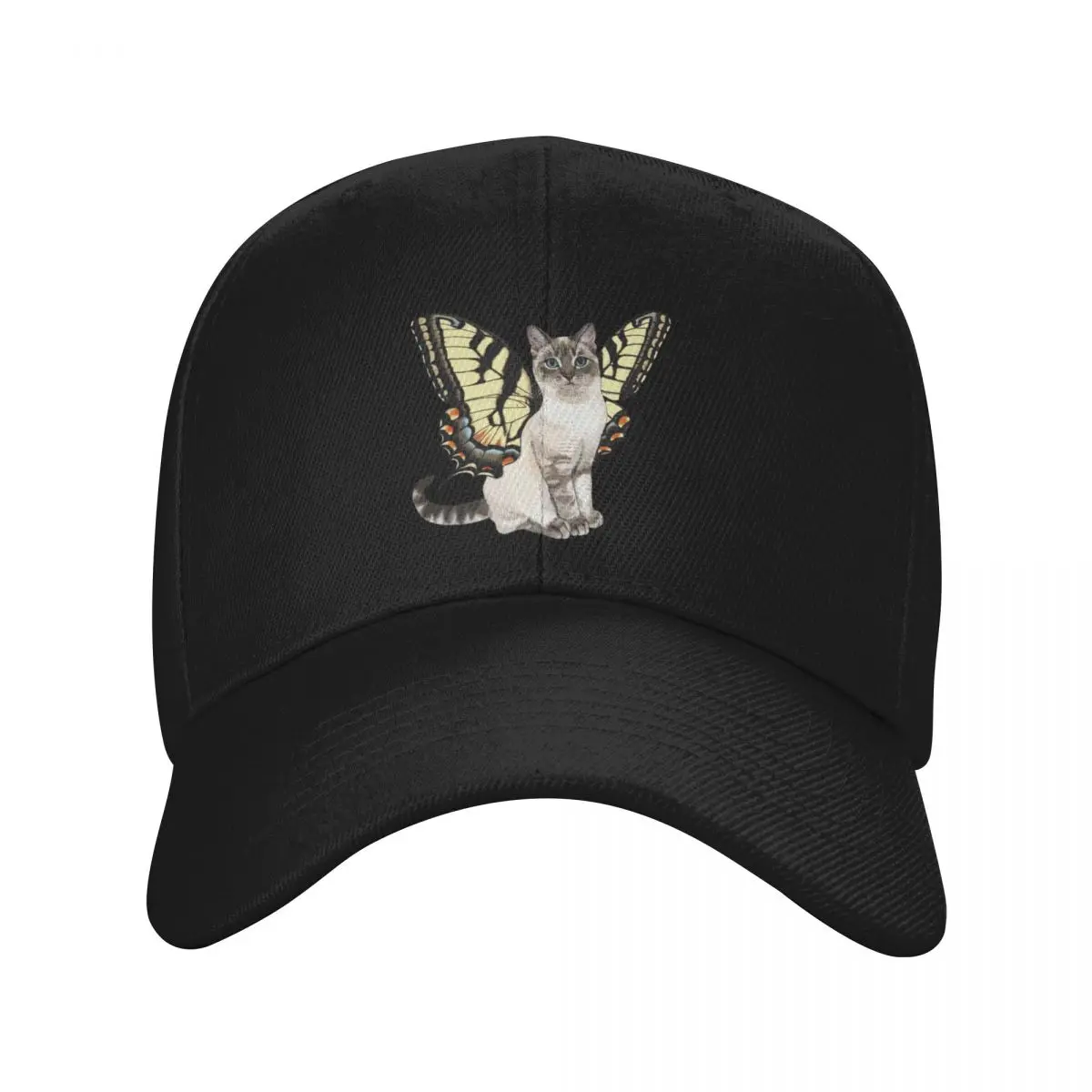 

Eastern Tiger Swallowtail Butterfly Cat Baseball Cap Sun Cap Golf Hat Hood Snap Back Hat Women Caps Men's