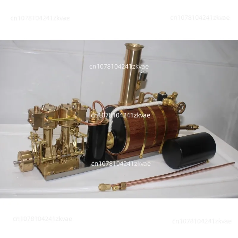 Model power group A2 of inline twin cylinder reciprocating steam engine