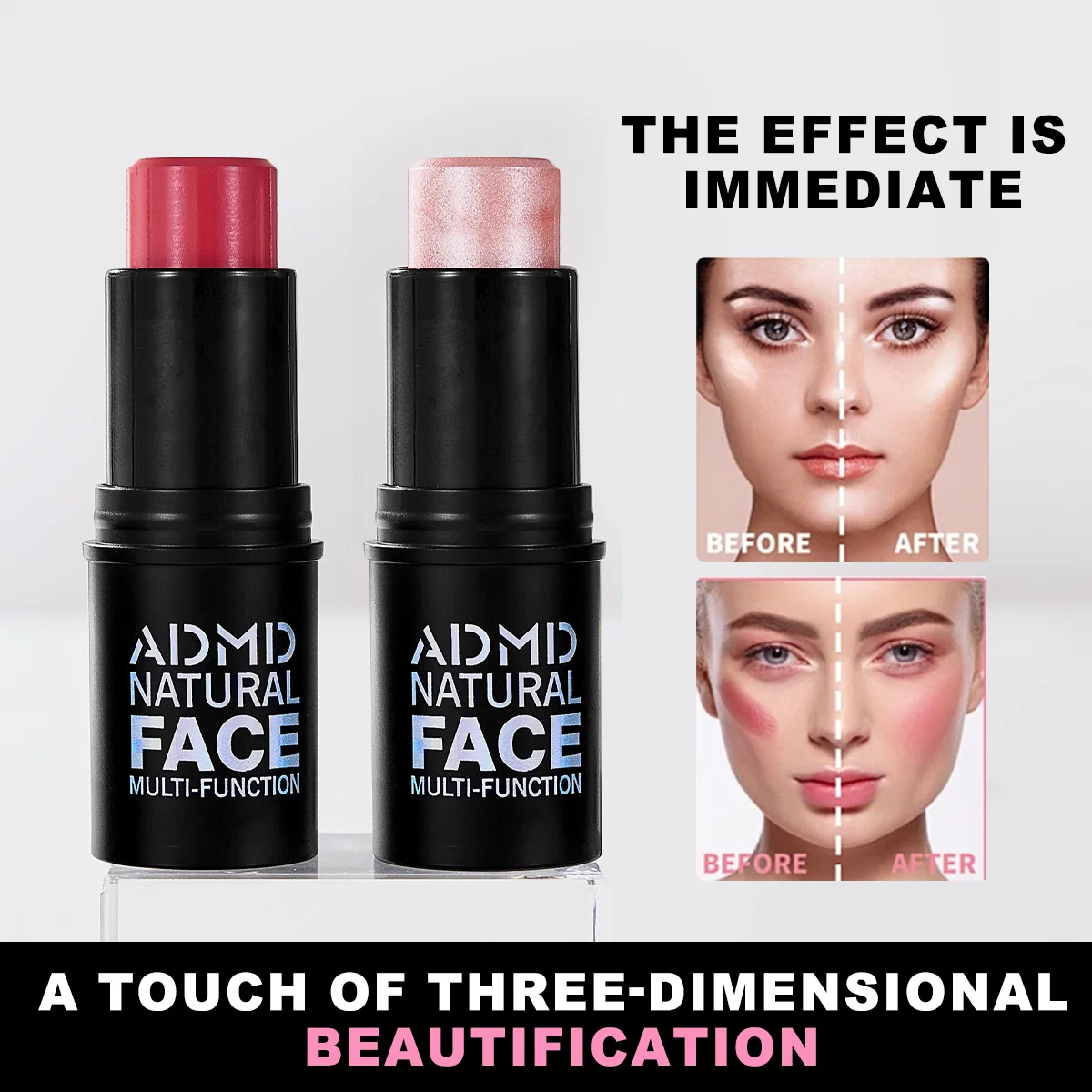 1pc trucco viso contorno bronzer stick per fard viso polvere luccicante cosmetici per trucco cremoso