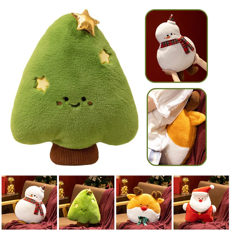 

Creative Festive Christmas Tree Throw Pillow Soft Bed Plush Sofa Cushion with Cute Shape for Home Decor Xmas Gift Party Decor