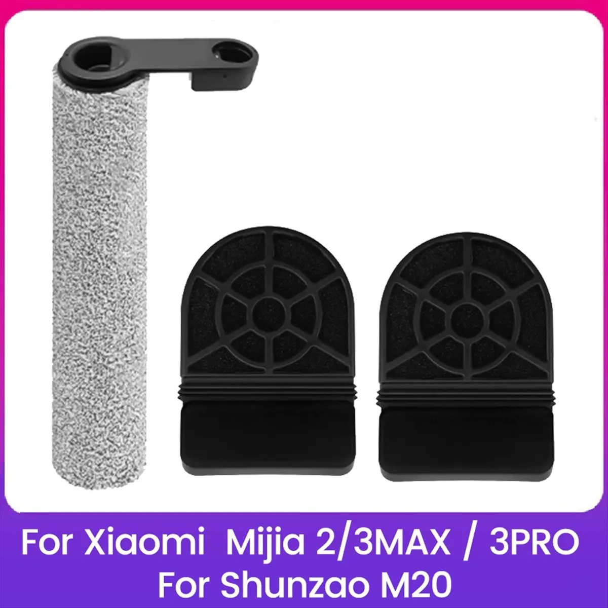 Hot A377I 3PCS Roller Brush and Hepa Filter Replacement for 2/3MAX /3PRO for M20 Floor Scrubber Accessories