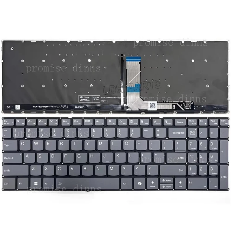 

M New US Backlit Keyboard Grey For Yoga Pro 9 16IMH9 83DN Laptop