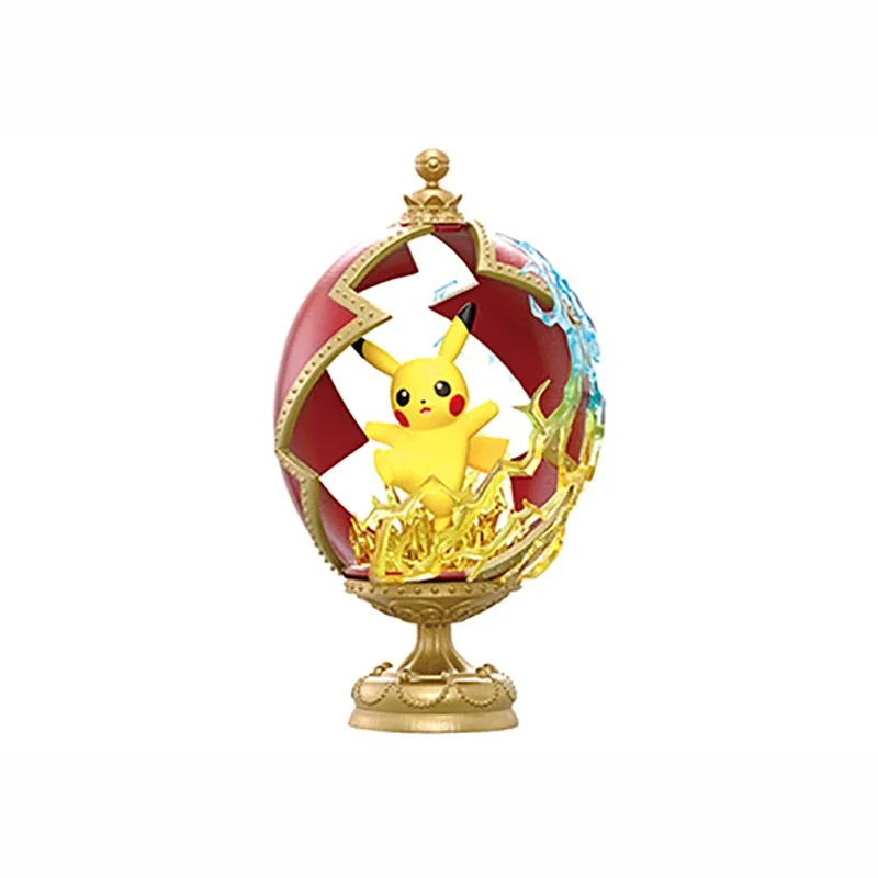 Original Re-ment Pokemon Figures Pikachu Gardevoir Dragonite Roserade Mimikyu Mew Ovaltique Collection Box Egg Figurines Toys