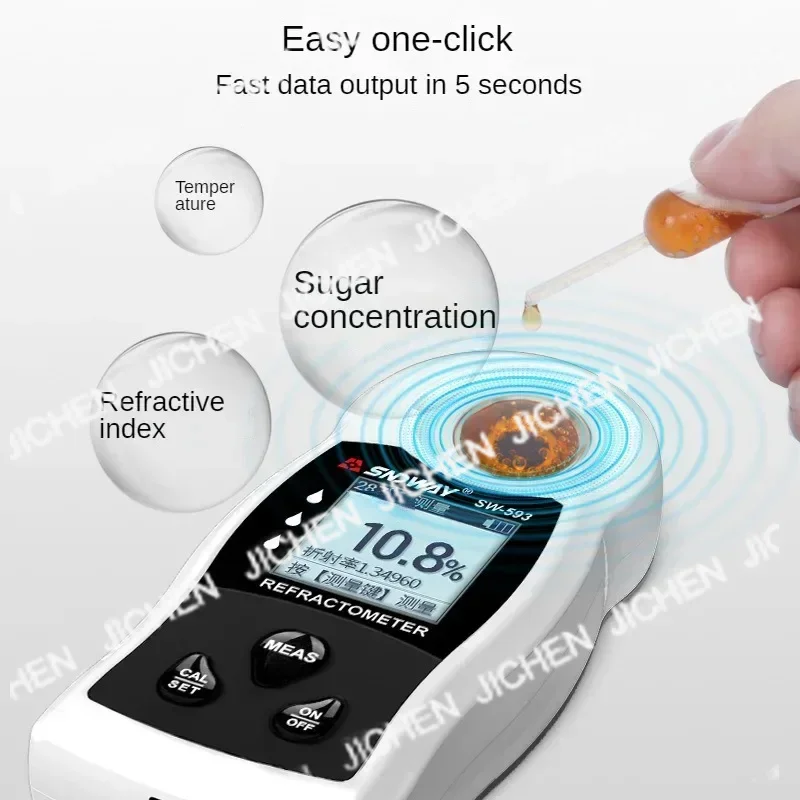 SNDWAY SW-592 0-35 Brix Medidor Digital Refractômetro de mel para teste de líquido de frutas